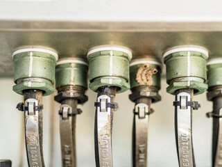 Connector stainless steel of local control panel in power plant.