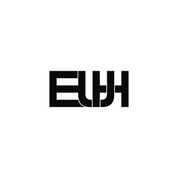 euh letter original monogram logo design