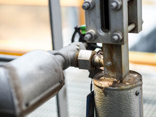 Connector of Level indicator by sight glass level type was installed in power plant for monitor and control tank.