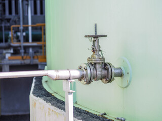 Manual valve for apply industrial zone which popular to install with tank, pipe, pump, and pond in Combined-Cycle Co-Generation Power Plant.