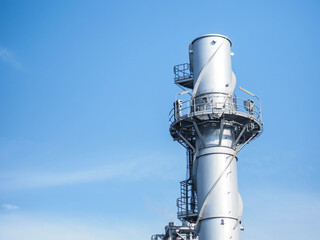 Stack and sky of boiler systems in power plant.