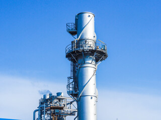 Stack and sky of boiler systems in power plant.