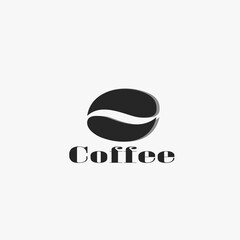 Black coffee logo design 