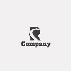 Black rocket logo design 