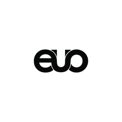 euo letter original monogram logo design