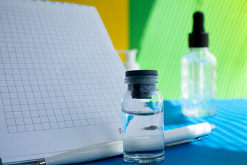 Skin care product. Beauty and youth of a woman. Youth shampoo.