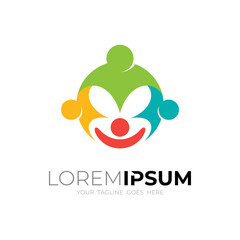 Abstract family logo with colorful design , community icon