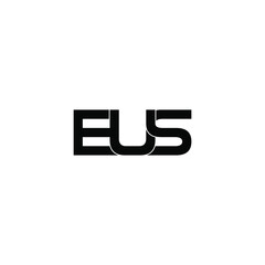 eus letter original monogram logo design