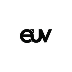 euv letter original monogram logo design