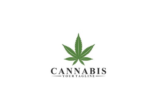 cannabis logo in white background