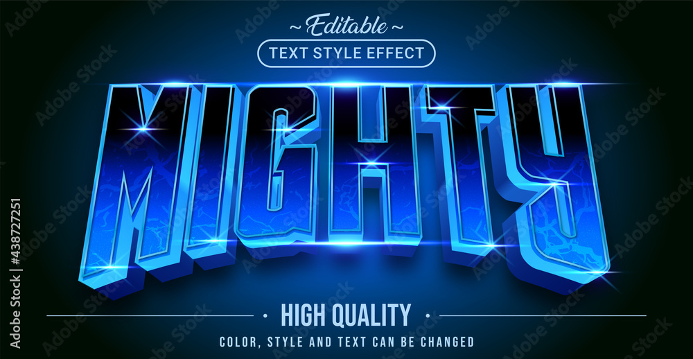 Aufkleber editable text style effect - mighty text style theme.