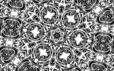 Abstract kaleidoscope background. Unique mandala design. 