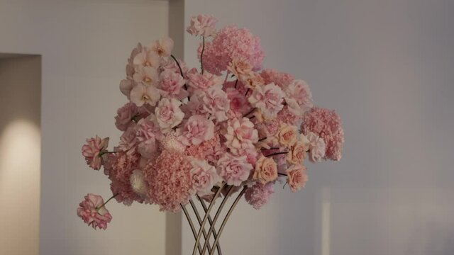 beautiful pink arrangement of flowers