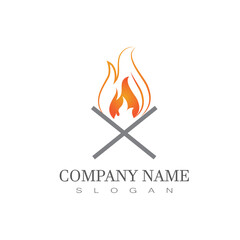 Fire flame vector illustration design template