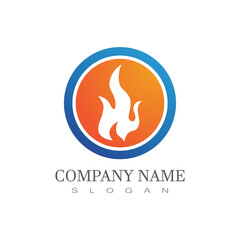 Fire flame vector illustration design template