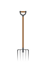 Garden pitchfork icon, cartoon style. Illustration of Garden tools. Sketch style.
