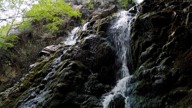 Chantara Waterfalls in Trodos mountains. Limassol District, Cyprus