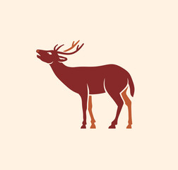 deer silhouette vector illustration