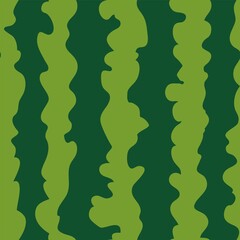 Watermelon peel with stripes - vector seamless pattern. Watermelon texture, pattern, pulp. Bright print for fabric, tablecloth, kitchen textiles, apparel, wrapping paper, packaging