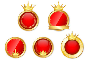 冠　王冠メダル　赤