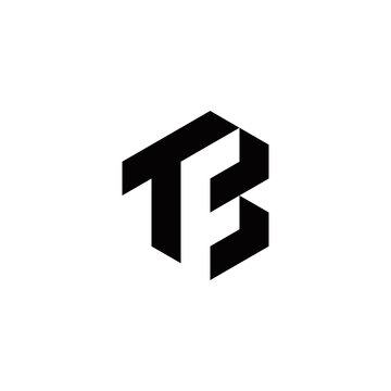t f b initial logo design vector template