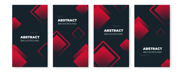 Modern black red abstract background with 3d concept. Red and black material banner design. Illustration of abstract red and black metallic with light ray and glossy line. Metal frame design 