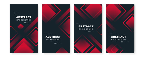 Modern black red abstract background with 3d concept. Red and black material banner design. Illustration of abstract red and black metallic with light ray and glossy line. Metal frame design 