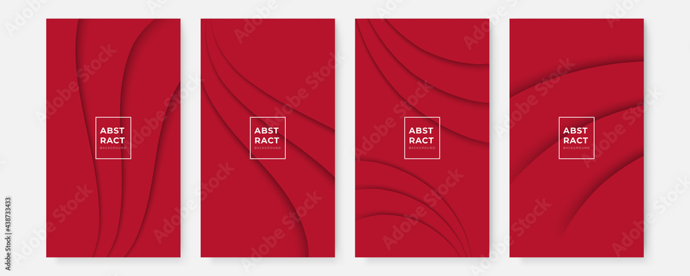 Poster Red abstract background with wave lines. Vector abstract red wavy background. Curve flow motion. Red abstract backgrund vector, modern corporate concept.