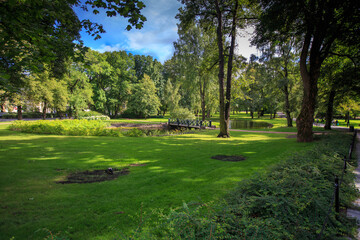 The Royal Palace of Oslo. Park.