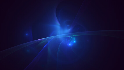 3D rendering abstract multicolor fractal light background