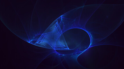 3D rendering abstract multicolor fractal light background