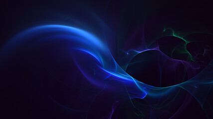 3D rendering abstract multicolor fractal light background