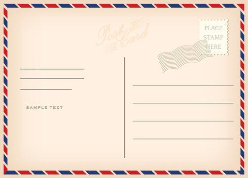Vintage poscard, vector design