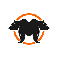bear logo with letter M