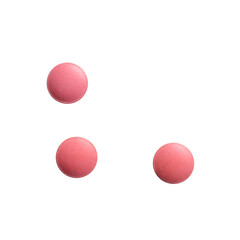 Color pills on white background