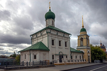 Fototapeta na wymiar Blessed Maxim church in Mscow, Russia. Years of construction 1698 - 1699