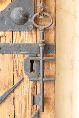 Detail from old wooden door in old city (medina) of Cairo