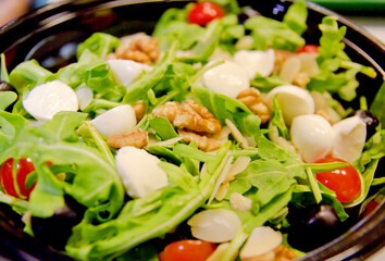 fresh and delicious salad with chicken