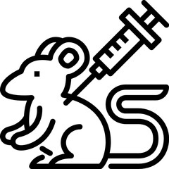 lab mouse outline icon