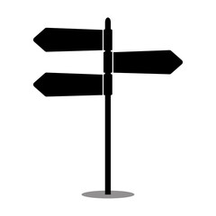 Direction road sign icon on background. road sign vector illustration