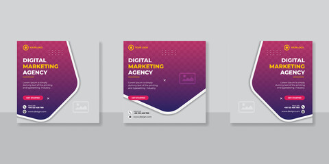 Digital business marketing social media post template