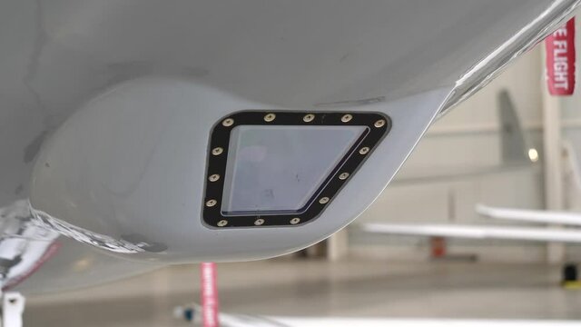 FLIR Forward Looking Infra Red Camera in Jet Aircraft's Nose, Close Up