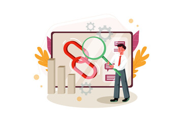 Blockchain Platform Illustration concept for Blockchain Technology. Flat illustration isolated on white background.