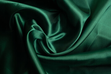 Obraz premium green fabric texture background, abstract, closeup texture of cloth