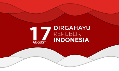 Indonesia Independence Day Wave Paper