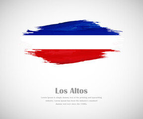 Abstract brush painted grunge flag of Los Altos country for national day
