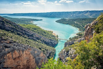 Fototapeta na wymiar Sainte Croix lake in Provence, France