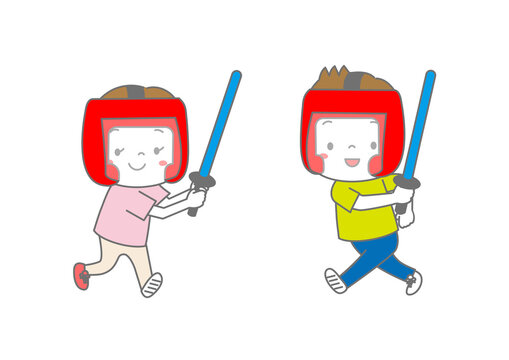スポーツチャンバラを楽しむ子どもたち