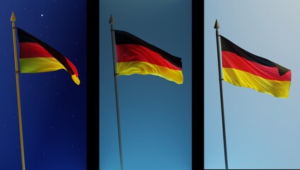 Abstract Germany Flag 3D Render (3D Artwork)