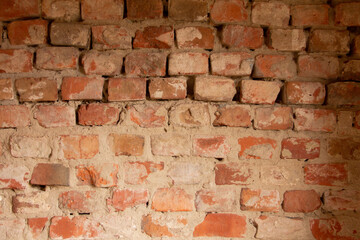 texture of the old masonry of the fortress wall